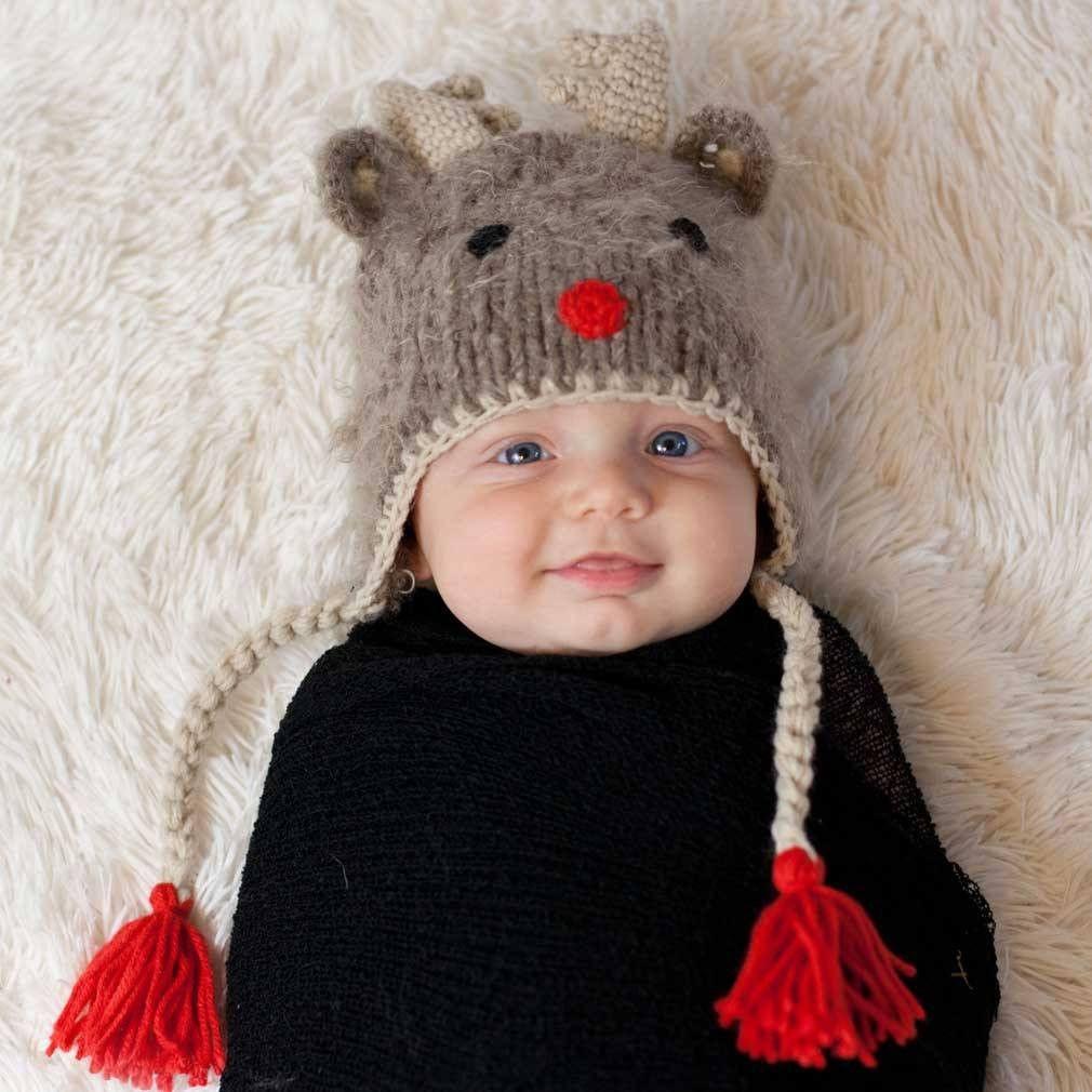 Rudolph Reindeer Beanie Hat - Beanie Hats