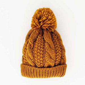 Saffron Gold Cable Beanie - Beanie Hats