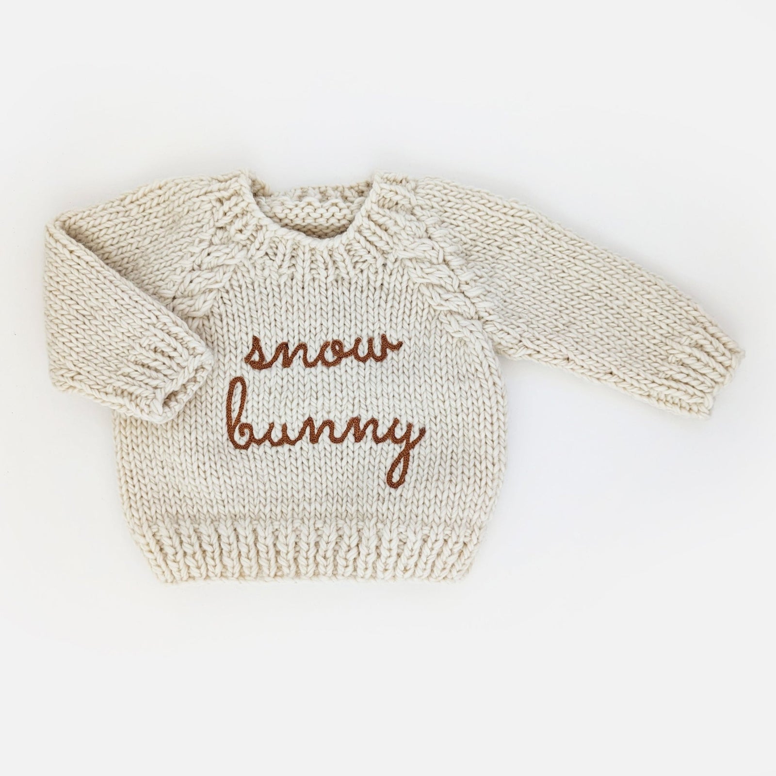 Snow Bunny Pecan Crew Neck Sweater for Baby & Toddler - Sweaters