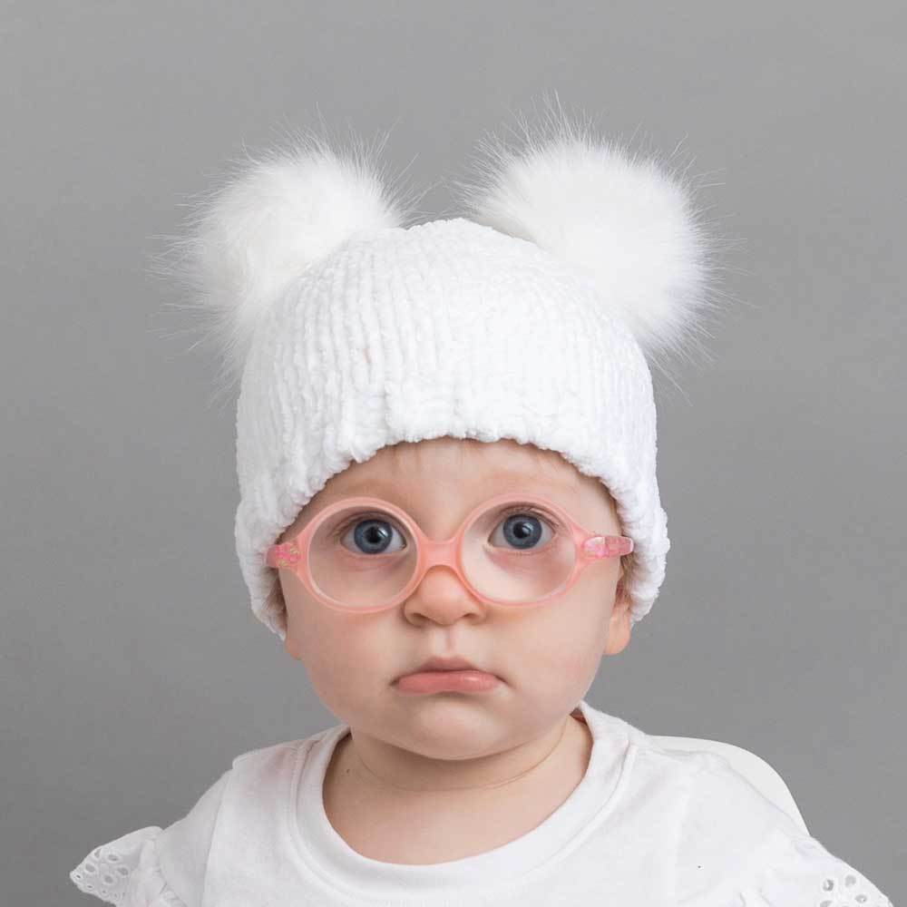 Snowy White Chenille Beanie Hat - Beanie Hats