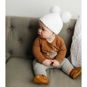Snowy White Chenille Beanie Hat - Beanie Hats