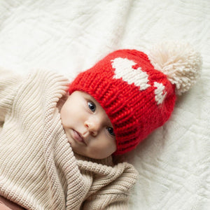 Sweetheart Knit Beanie Hat Red - Beanie Hats