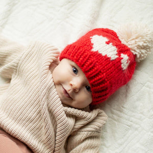 Sweetheart Knit Beanie Hat Red - Beanie Hats