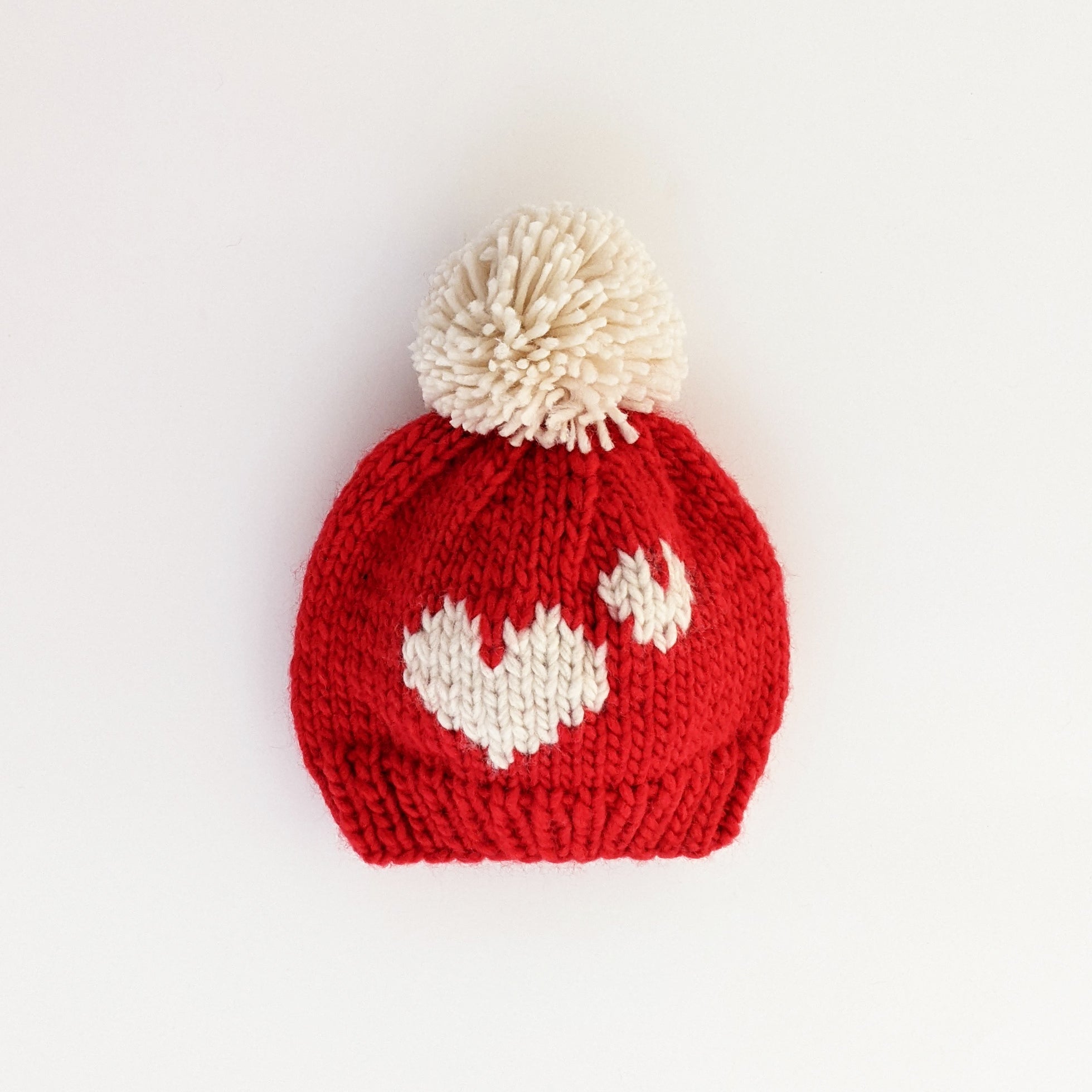 Sweetheart Knit Beanie Hat Red