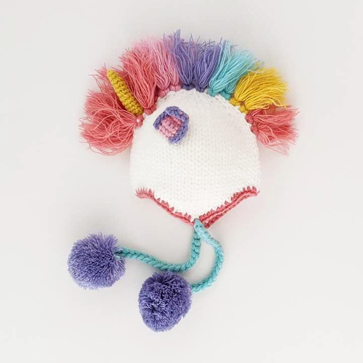 Unicorn Pastel Earflap Beanie Hat - Beanie Hats