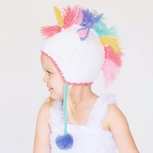 Unicorn Pastel Earflap Beanie Hat - Beanie Hats