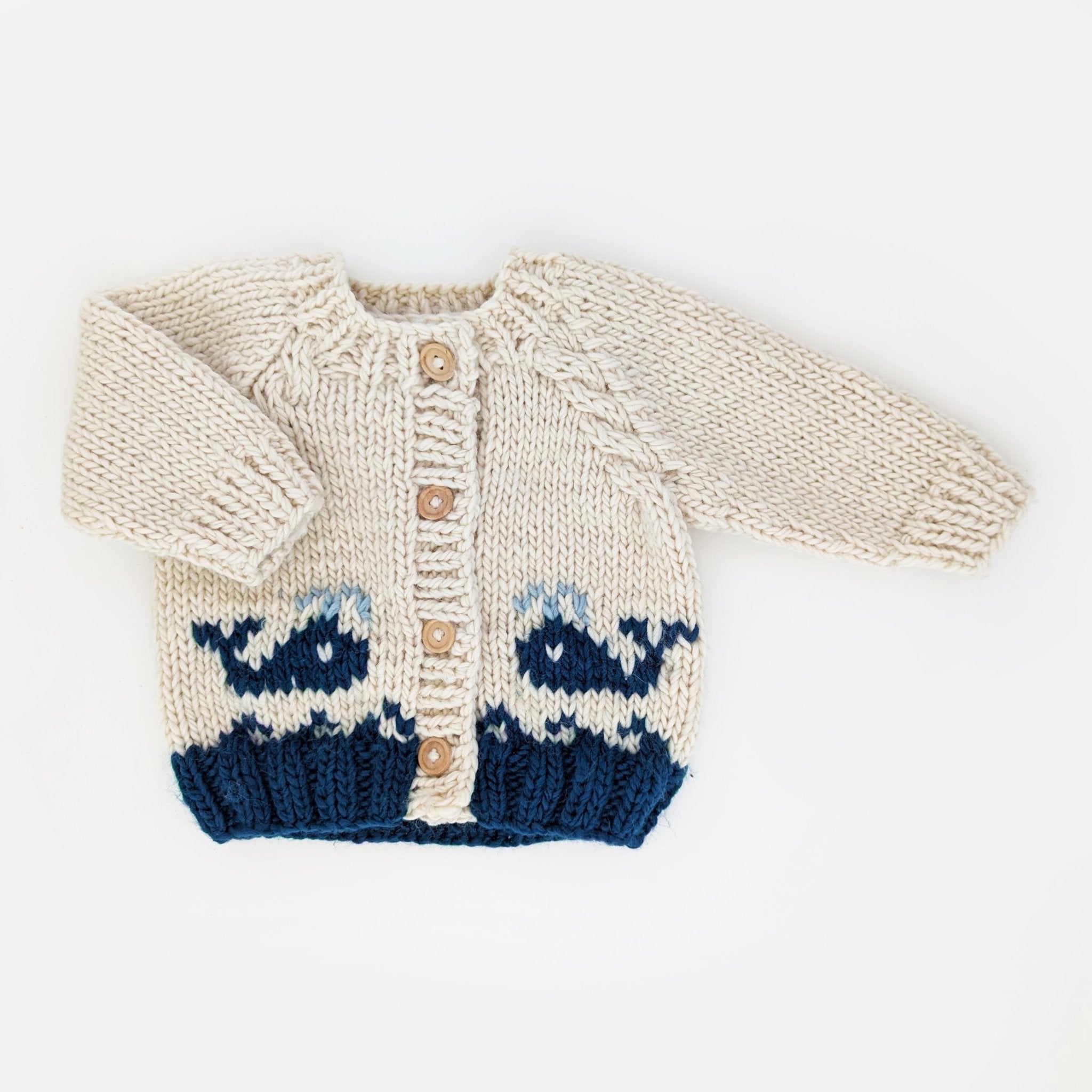 Whale Cardigan Sweater for Baby Toddler Huggalugs