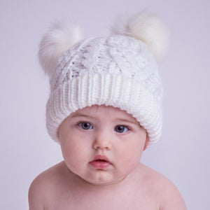 Winter White Fluffer Beanie Hat - Beanie Hats