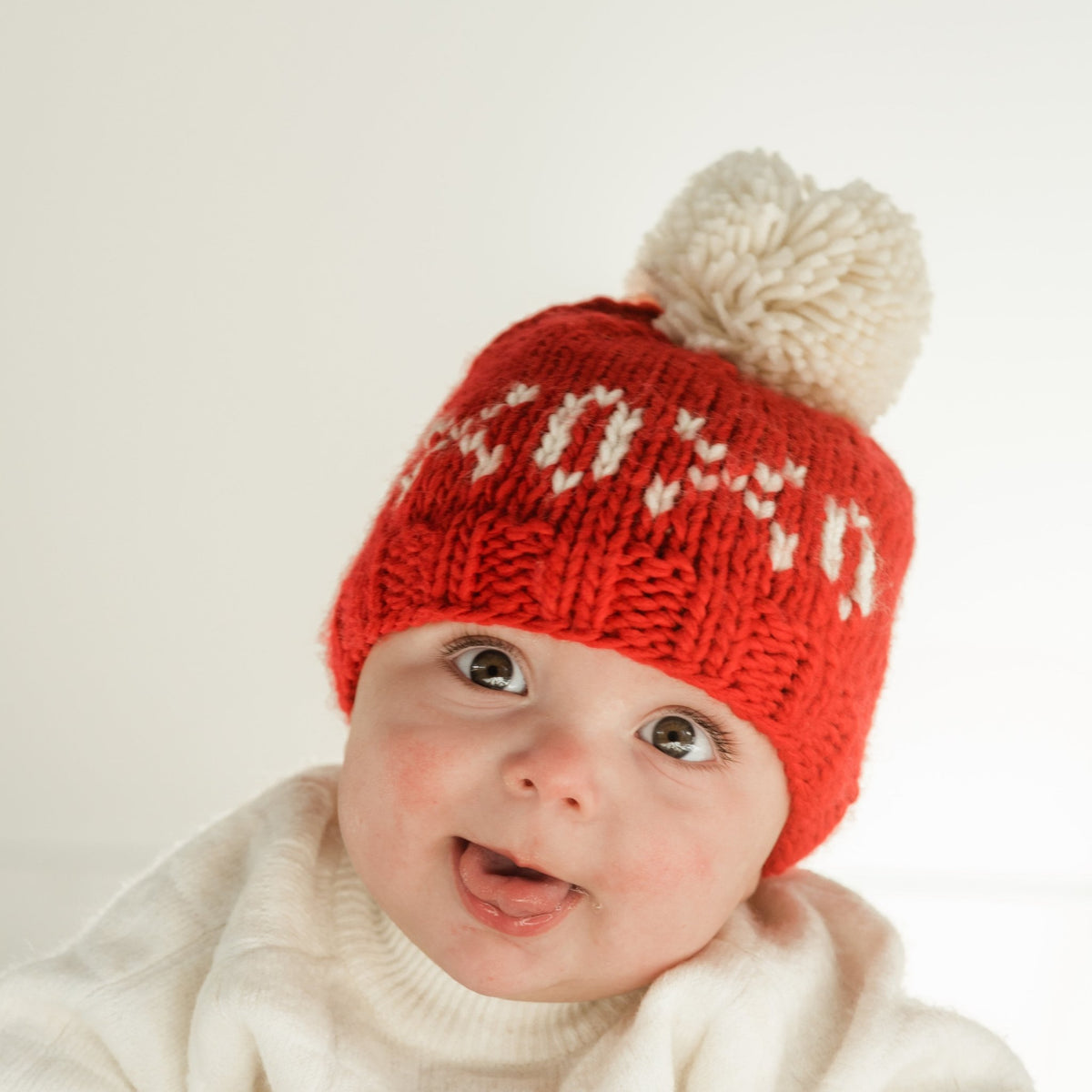 XOXO Red Valentine&#39;s Day Hand Knit Beanie Hat - Beanie Hats