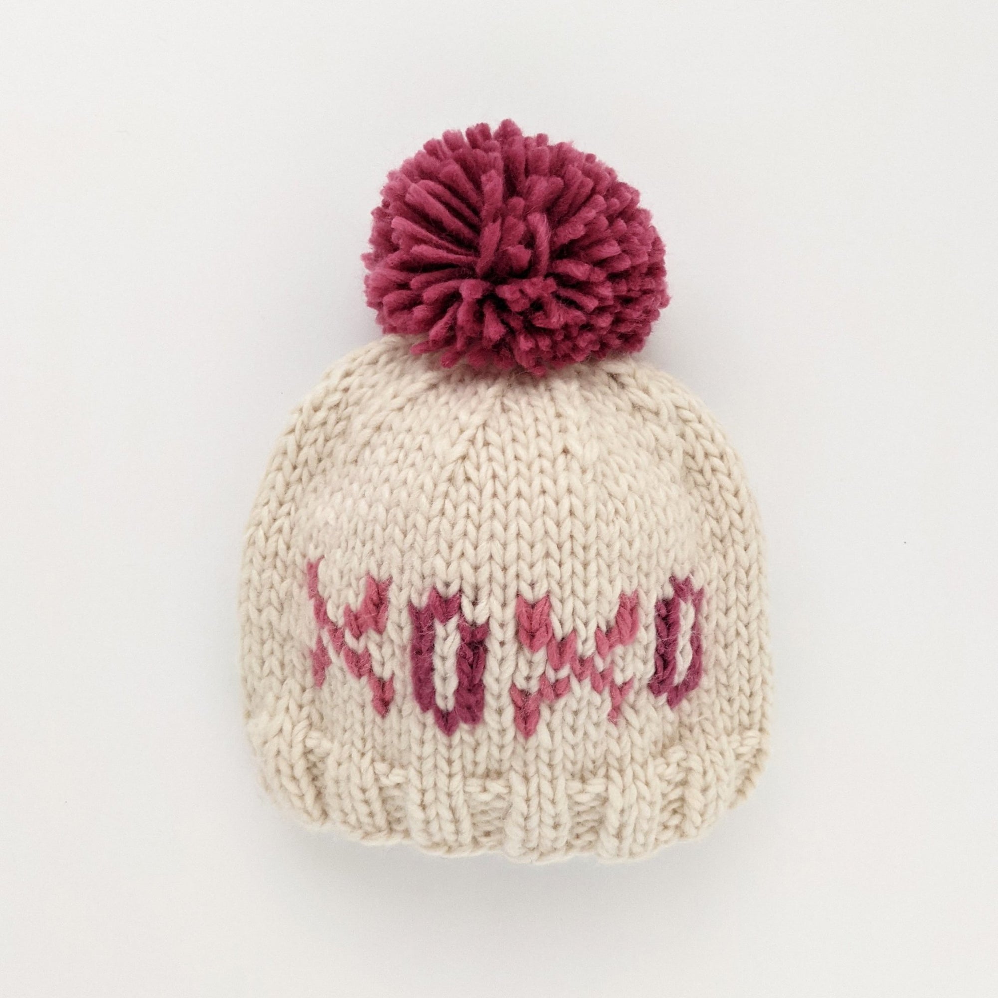 XOXO Valentine's Day Hand Knit Beanie Hat - Beanie Hats